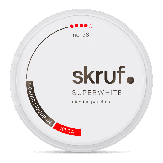 Skruf Superwhite No.58 Nordic Liquorice Extra Strong